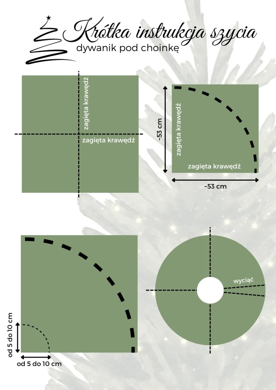 Świąteczny dywanik pod choinkę – łatwy sposób na wyjątkową dekorację domu